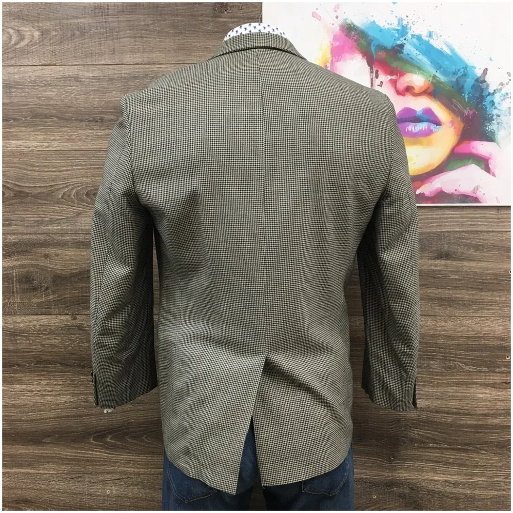 RALPH LAUREN Men Wool Silk Blazer Sport Coat Casual Jacket Size 40R Classic Suit